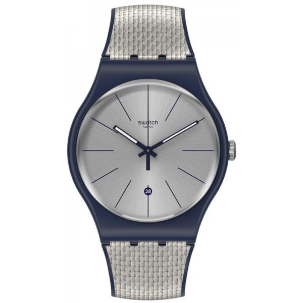 Swatch Unisexuhr New Gent Grey Cord SUON402 kaufen