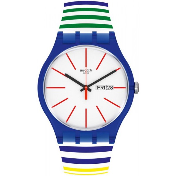 Swatch Unisexuhr New Gent Home Stripe Home SUON715 kaufen