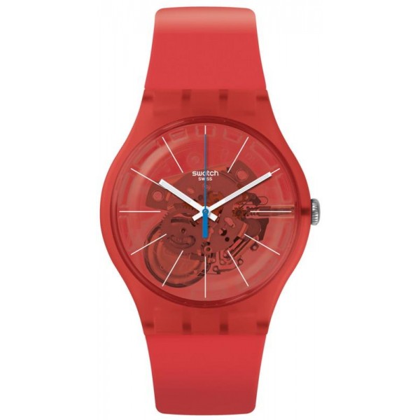 Unisex Swatch Watch New Gent Bloody Orange SUOO105 Buy Unisex Swatch Watch New Gent Bloody Orange SUOO105