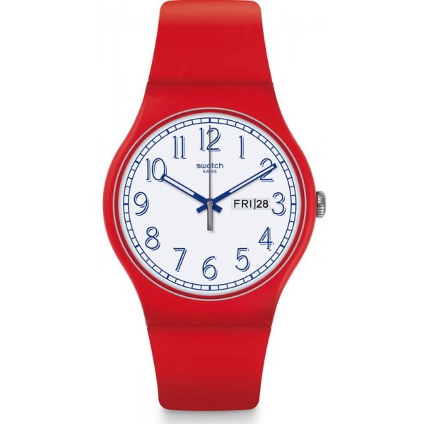 Unisex Swatch Watch New Gent Red Me Up SUOR707 Buy Unisex Swatch Watch New Gent Red Me Up SUOR707