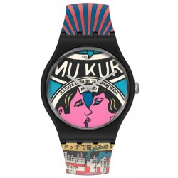 Acheter Montre Swatch MoMA The City and Design, The Wonders of Life on Earth, Isamu Kurita by Tadanori Yokoo SUOZ334