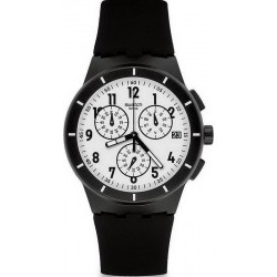 Buy Swatch Unisex Watch Chrono Plastic Twice Again Black SUSB401 Chronograph