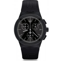 Swatch Мужские Часы Chrono Plastic X-District Black SUSB413 Хронограф