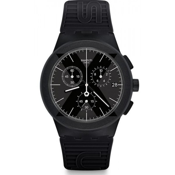 Buy Swatch Men's Watch Chrono Plastic X-District Black SUSB413 Chronograph