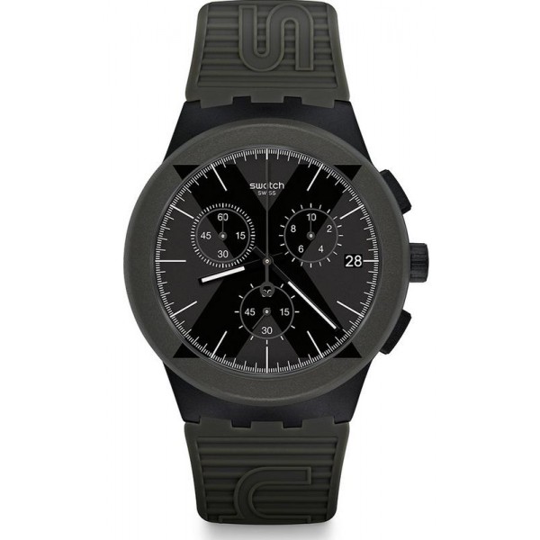Kaufen Sie Swatch Herrenuhr Chrono Plastic X-District Green SUSB414 Chronograph
