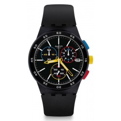Buy Swatch Unisex Watch Chrono Plastic Black-One SUSB416