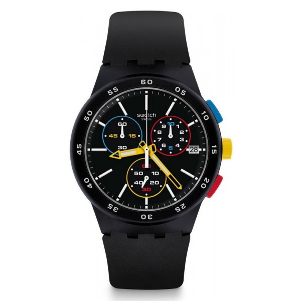 Acheter Montre Unisex Swatch Chrono Plastic Black-One SUSB416