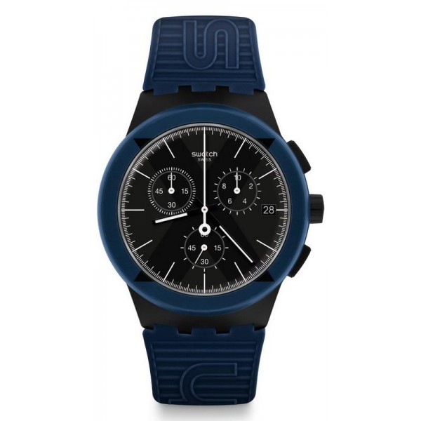 Buy Swatch Unisex Watch Chrono Plastic X-District Blue SUSB418 Chronograph