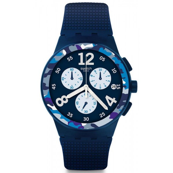 Acquistare Orologio Uomo Swatch Chrono Plastic Camoblu SUSN414 Cronografo