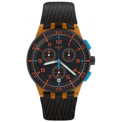 Buy Swatch Unisex Watch Chrono Plastic Orange Tire SUSO401 Chronograph