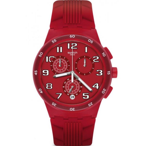 Comprar Reloj Unisex Swatch Chrono Plastic Red Step SUSR404 Cronógrafo