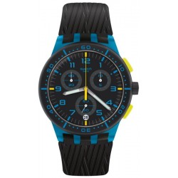 Buy Swatch Unisex Watch Chrono Plastic Blue Tire SUSS402 Chronograph