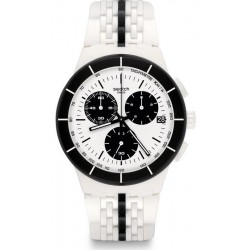 Buy Swatch Unisex Watch Chrono Plastic Piste Noire SUSW407 Chronograph