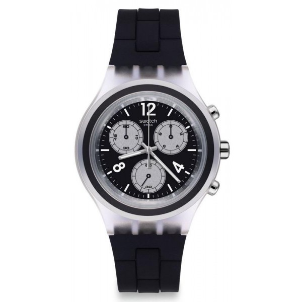 Kaufen Sie Swatch Herrenuhr Irony Diaphane Eleblack SVCK1004 Chronograph