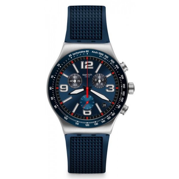 Kaufen Sie Swatch Herrenuhr Irony Chrono Blue Grid YVS454 Chronograph