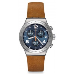 Купить Swatch Мужские Часы Irony Chrono Cognac Wrist YVS470 Хронограф