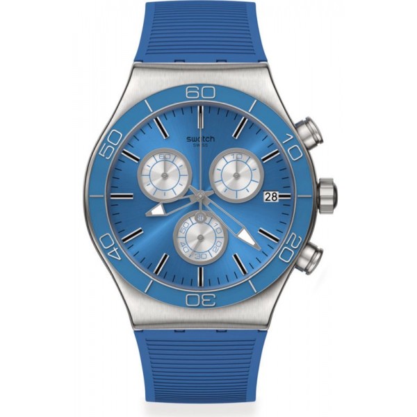 Купить Swatch Мужские Часы Irony Chrono Blue Is All YVS485 Хронограф