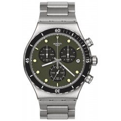 Montre Homme Swatch Irony Chrono Back In Khaki YVS488G Chronographe