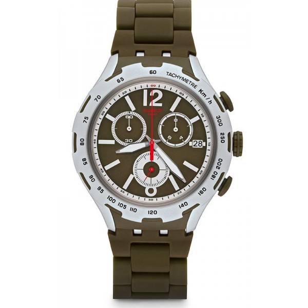 Kaufen Sie Swatch Herrenuhr Irony Xlite Green Attack YYS4022AG Chronograph